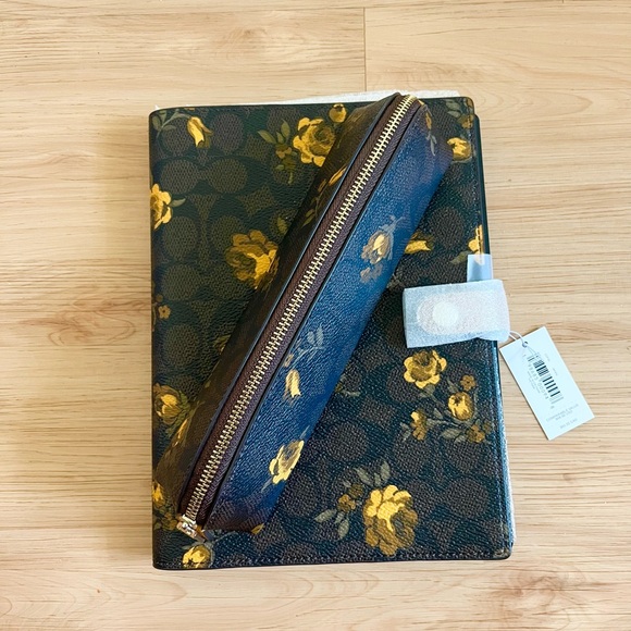 Coach | Office | Coach Notebook In Signature Canvas With Floral Print ...